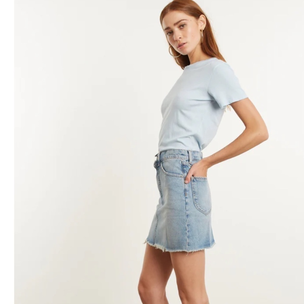 SPRWMN Victoria 5 Pocket Denim Jean Mini Skirt NWT Blue Cotton Women’s